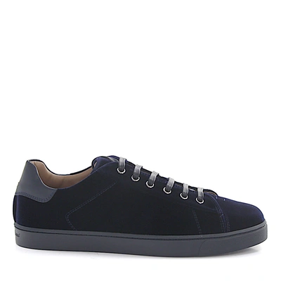 Gianvito Rossi Low-top Sneakers Loft Velvet In Blue