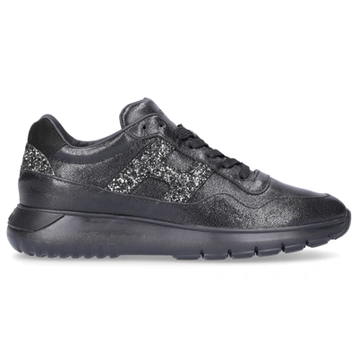 Hogan Low-top Sneakers H371 Glitter Logo Black