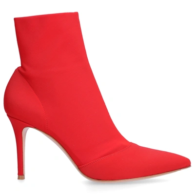 Gianvito Rossi Classic Ankle Boots Elite 85 Polyester In Red