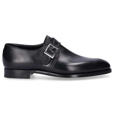 Crockett & Jones Monk Shoes Savile Calfskin Black