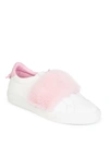 Givenchy Women's Urban Knot Mink Band Slip-on Sneakers In White,pink