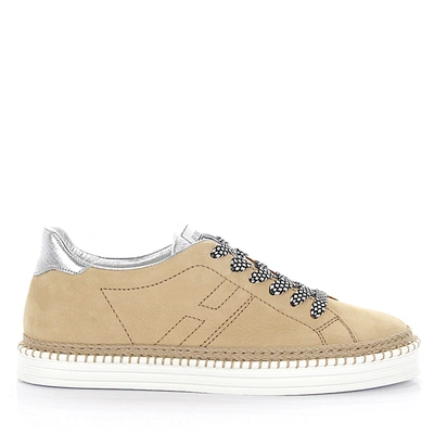 Hogan Lace Up Shoes In Beige