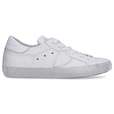 Philippe Model Low-top Sneakers Paris Glitter In White
