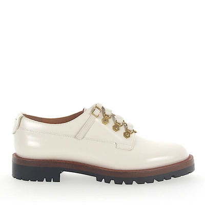 Dior Women Flat Shoes Smooth Leather White