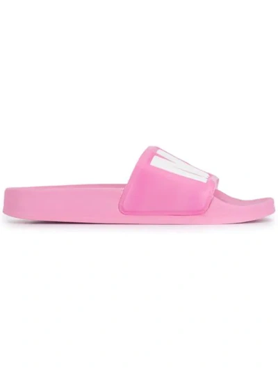 Msgm Beach Sandals College In Pink