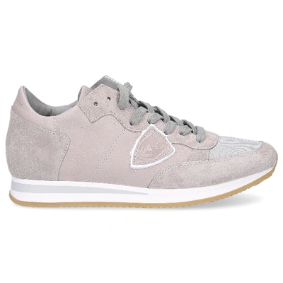 Philippe Model Low-top Trainers Tropez Suede Logo Patch Light Grey