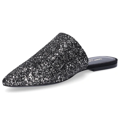 Saint Laurent Slip On Shoes Bliss  Glitter Glitter Grey