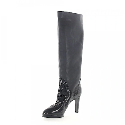 Sergio Rossi Boots Nappa Leather Patent Leather Black