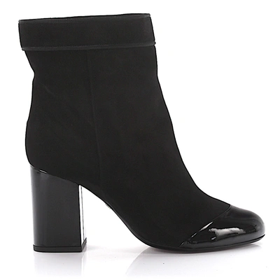 Lanvin Ankle Boots Shfib1 Suede In Black
