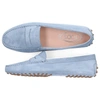 Tod's Moccasins 00g000 Suede Logo Light Blue