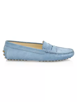 light blue moccasins