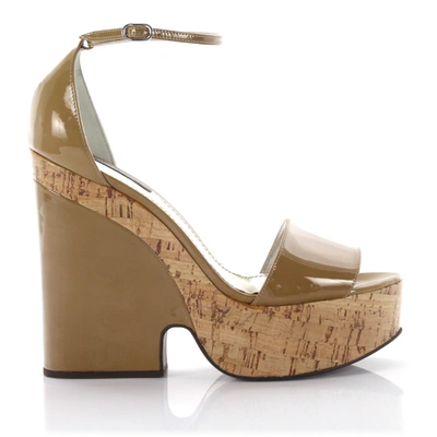 Dolce & Gabbana Platform Sandals In Beige