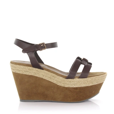 Sergio Rossi Platform Sandals In Brown