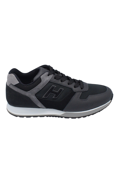 Hogan Sneaker Low H321 Mesh Logo Black Grey