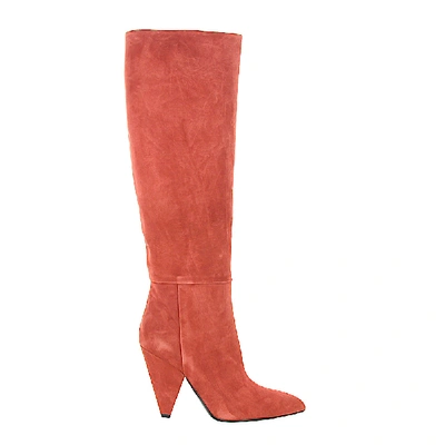 Giampaolo Viozzi Boots Suede Red In Brown