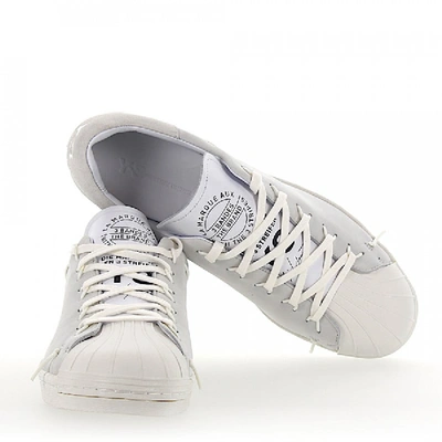 Y-3 Low-top Sneakers Calfskin Gum Suede Logo Print Light Grey White