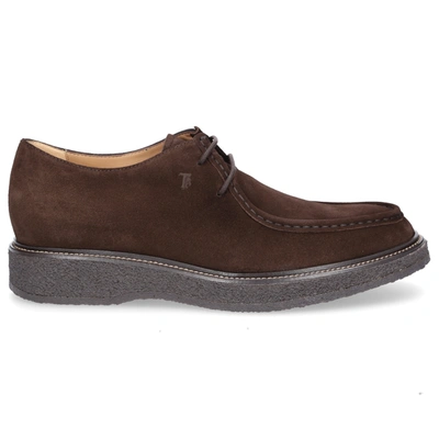 Tod's Flat Shoes Bou270 Suede In Brown