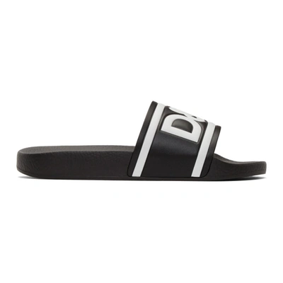 Dolce & Gabbana Dolce And Gabbana Black Logo Slides