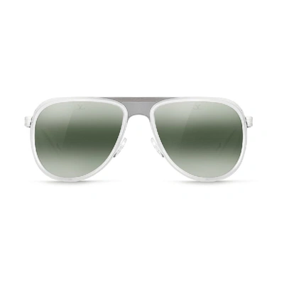 Vuarnet Unisex Sunglasses Aviator Glacier Steel Acetate Silver