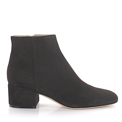 Sergio Rossi Ankle Boots Suede Brown