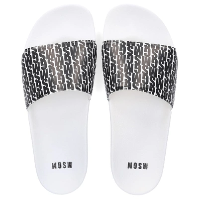 Msgm Beach Sandals Pool Slide In White