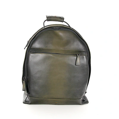 Santoni Men Backpack Baptiste Leather Green