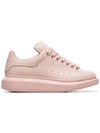 Alexander Mcqueen Raised-sole Low-top Leather Trainers In Pink