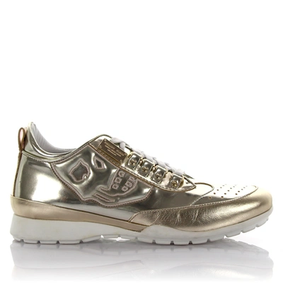 Philipp Plein Low-top Sneakers Patent Leather Logo Gold