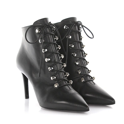 Balenciaga Ankle Boots Waw0 Calfskin In Black