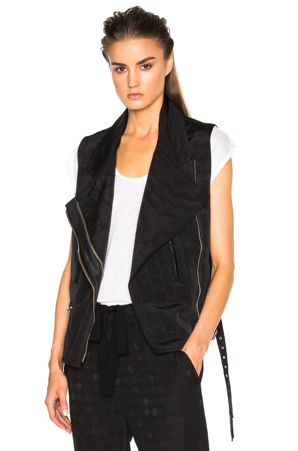 Ann Demeulemeester Sleeveless Moto Vest In Black | ModeSens