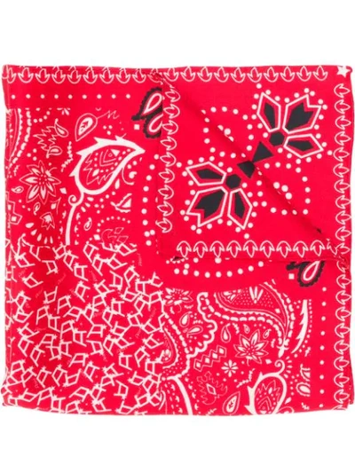 Ash Printed Neck Scarf In Red