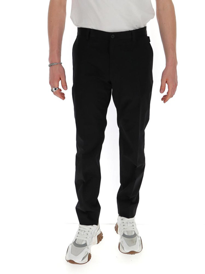 Dolce & Gabbana Tapered Track Trousers In Black,white