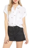 Rails Whitney Hearts Button-front Shirt In Heart Sunnies
