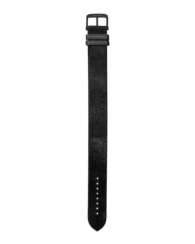 Tom Ford Large Calf Hair Leather Strap In Black