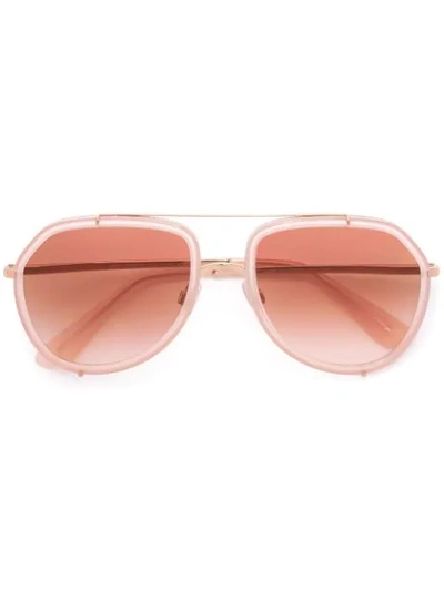 Dolce & Gabbana Aviator Sunglasses In Pink