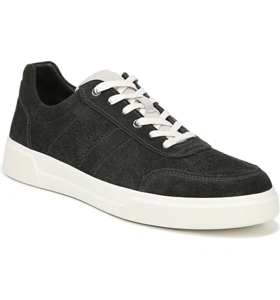 Vince Barnett Suede Sneakers In Dark Charcoal