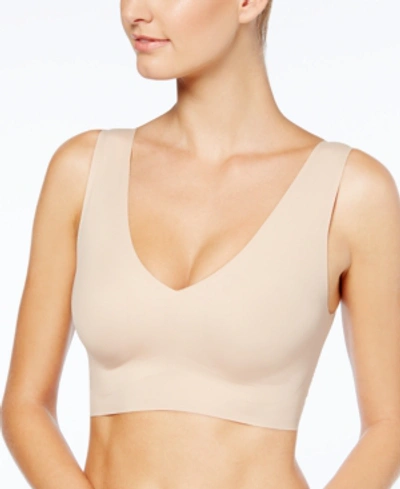 Calvin Klein Invisibles Comfort V-neck Comfort Bralette In Pearl