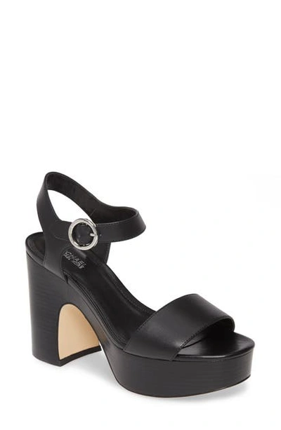 Michael Michael Kors Fiona Platform Heel Sandals In Black