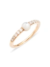 Pomellato Women's M'ama Non M'ama 18k Rose Gold Mother-of-pearl & Diamond Ring