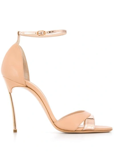 Casadei Techno Blade Sandals In Neutrals