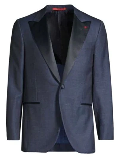 Isaia Solid Single-breasted Wool, Silk & Linen Dinner Jacket In Light Purple