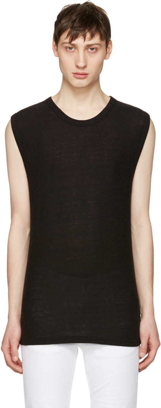 Alexander Wang T Black Sleeveless T-shirt | ModeSens