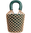 Staud Moreau Cage Bucket Bag - Green In Ivy Green