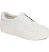 Jslides Heidi Platform Slip-on Sneaker In White Leather