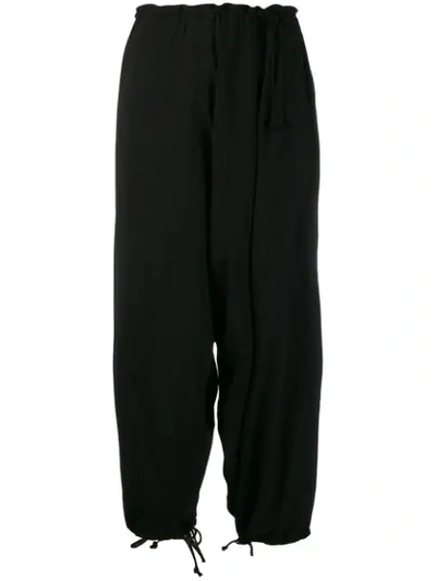 Yohji Yamamoto Cropped Trousers - Black