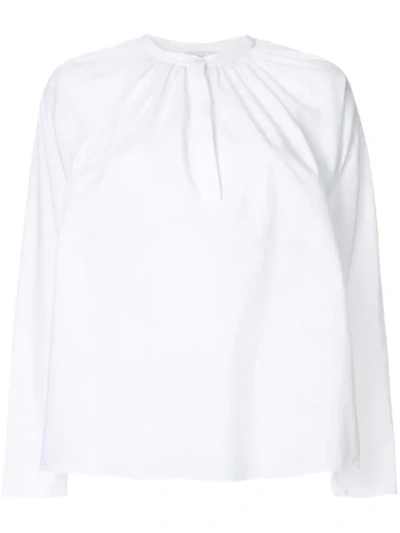 Giambattista Valli Ruched Detail Blouse In White