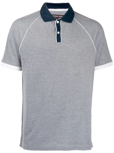 Michael Michael Kors Piqué Polo Shirt In Grey