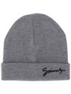 Givenchy Signature Logo Beanie In Grey