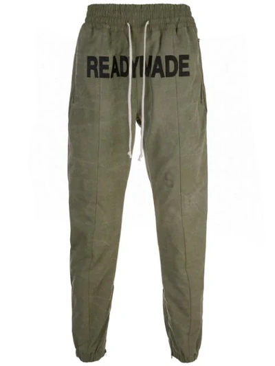 Readymade Logo Print Track Pants In Green