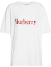 Burberry Oversized Logo Cotton Jersey T-shirt In White